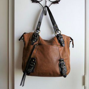 Lucky Brand Large Bag Satchel - Whiskey Brown